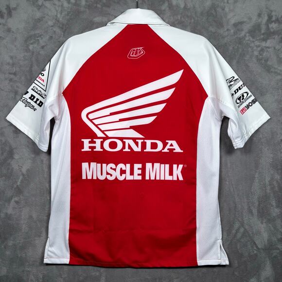Troy Lee Designs Honda Racing Muscle Milk Team Shirt Men’s Small - Picture 2 of 8